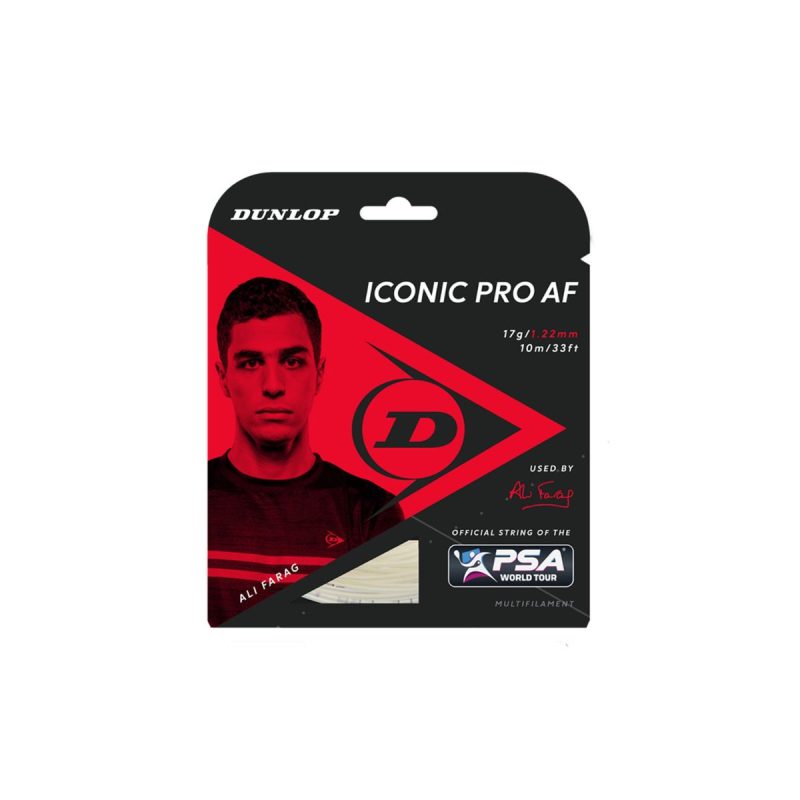 Cordage squash Dunlop Iconic Pro AF 17g 1.22 mm (Garniture)
