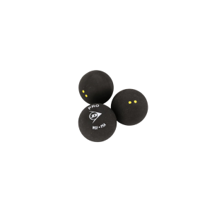 Balle Squash 2 points jaune Dunlop - Lot de 3