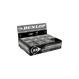 Balle Squash 1 point jaune Dunlop - Boite de 12
