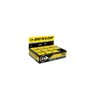 Balle Squash 2 points jaune Dunlop - Boite de 12
