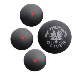 Lot 3 balles Squash 1 point Rouge Oliver