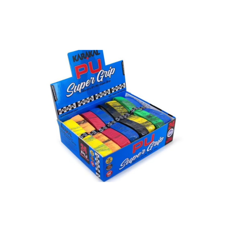 karakal-boite-multicolore Grip Karakal PU Super Grip Multicolore Boite de 24 grips
